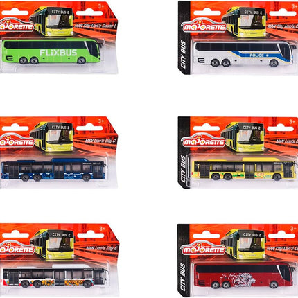 MAJORETTE  MAN CITY BUS, 6-SORT.