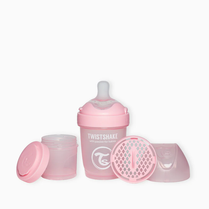 Mamadera Twistshake Double Pro 180ml Rosado Pastel