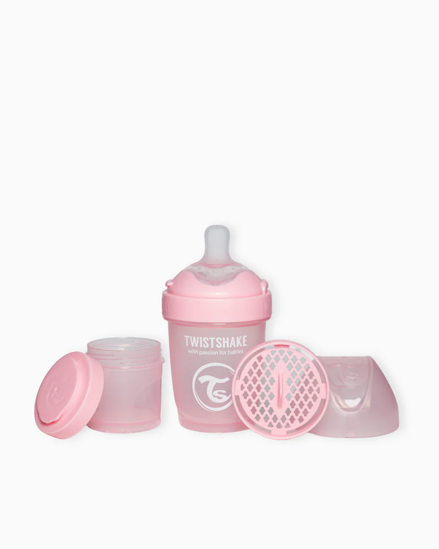 Mamadera Twistshake Double Pro 180ml Rosado Pastel