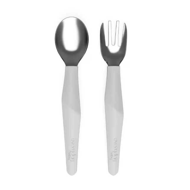 Pack De 2 Cubiertos Metálicos Gris