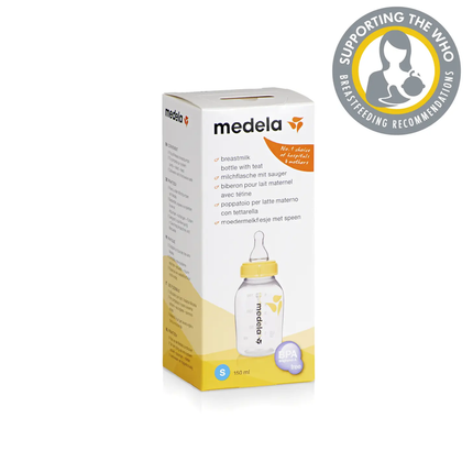 MAMADERA PARA LECHE MATERNA CON TETINA 150 ML