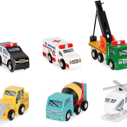BA Battat Toy 2656 Wooden Vehicles