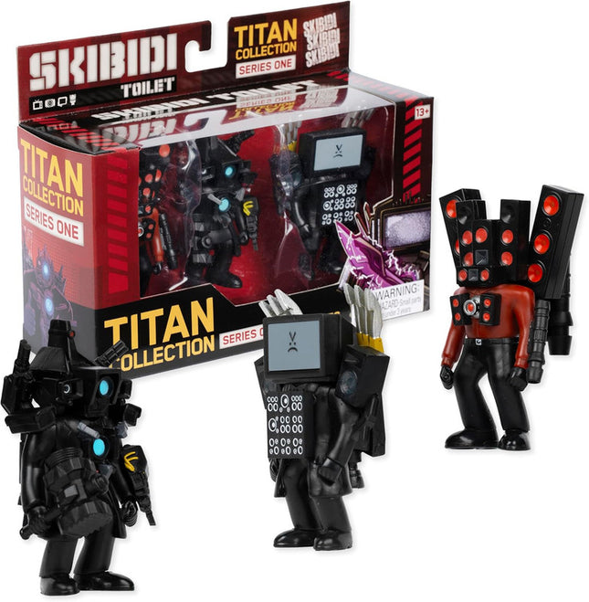 SKIBIDI TOILET PACK DE 3 FIGURAS