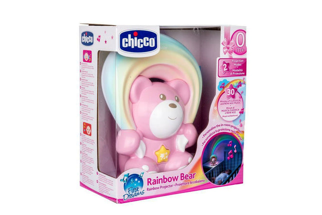 Proyector Osito Arcoiris de Chicco rosado