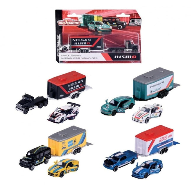 MAJ CAR TRAILER ASSORTMENT, 4 diseños surtidos