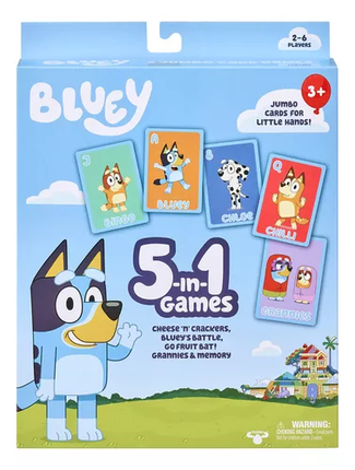 JUEGO DE CARTAS 5 EN 1 BLUEY