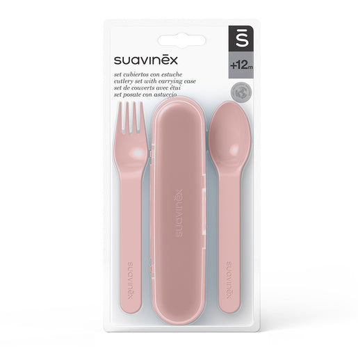 SET DE CUBIERTO ROSA + ESTUCHE