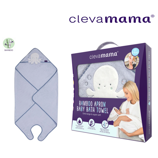 Toalla Bamboo Apron Baby Bath Towel - Blue
