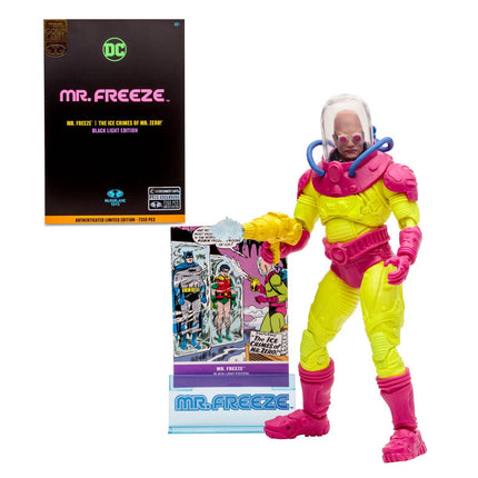 FIGURA DC MULTIVERSE 18 CMS MR FREEZE BLACK LIGHT GOLD LABEL DE MC FARLANE