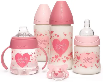 SET MAMADERA CORAZONES ROSADO ,SET MAMADERAESTRELLAAZULE, MY FIRST SET , CONTIENE 5 PRROUCTO, 3 MAMADERAS, 1 VASO , 1 CHUPETE