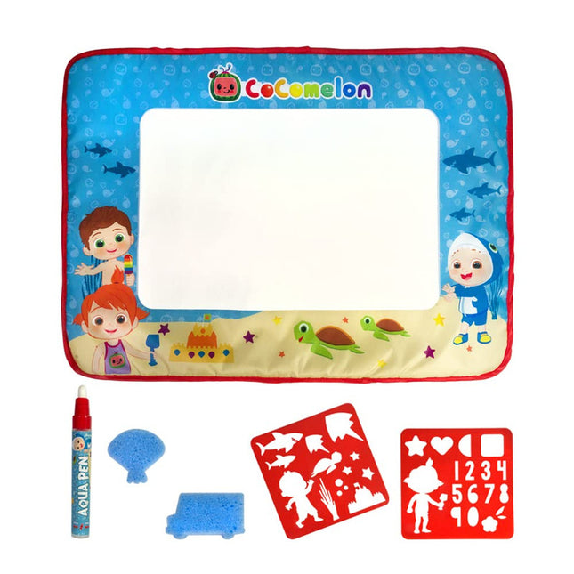 COCOMELON AQUA MATT WITH STENCILS PK12
