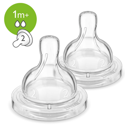 Tetina Anti-colic Flujo lento 2UN