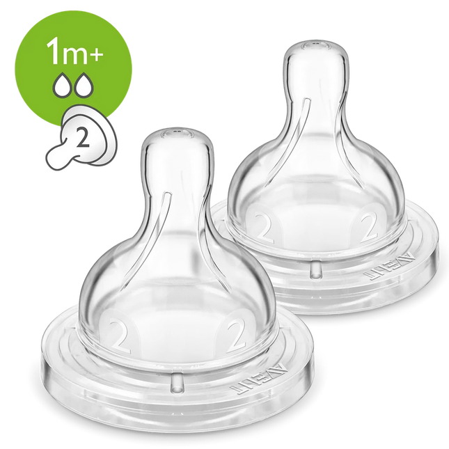 Tetina Anti-colic Flujo lento 2UN