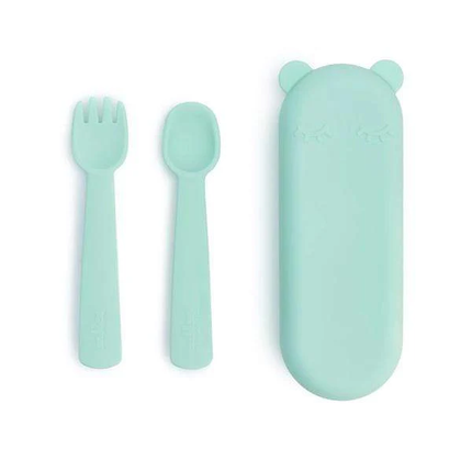 Cubiertos con caja Verde menta