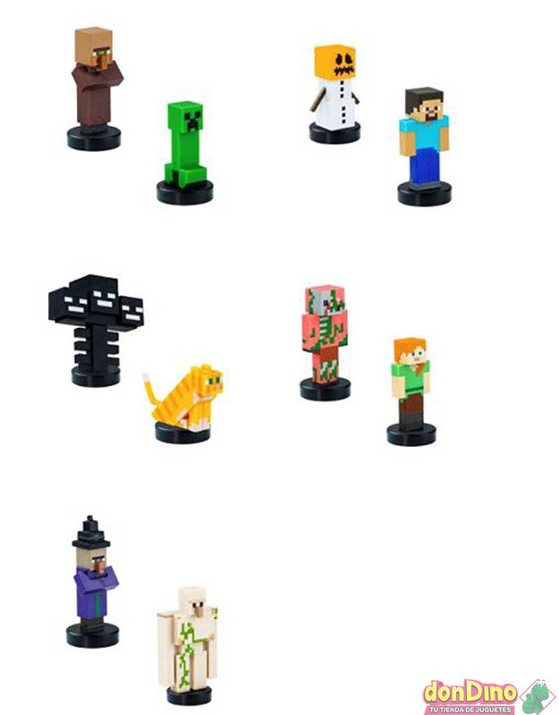 PACK DE 2 FIGURAS SURTIDAS TIMBRE MINECRAFT