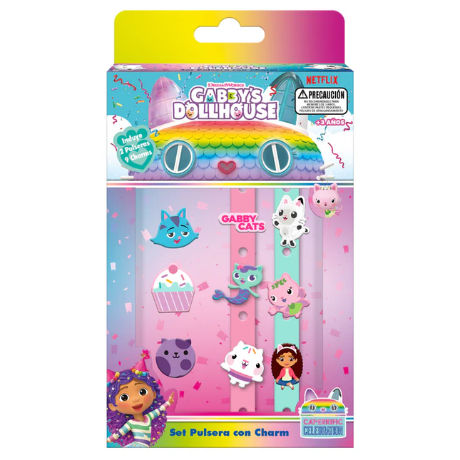 SET DE PULSERAS CON CHARMS 9 PCS LA CASA DE GABBY