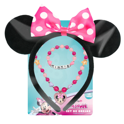 SET DE OREJAS CON JOYAS MINNIE DISNEY