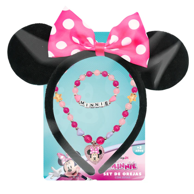 SET DE OREJAS CON JOYAS MINNIE DISNEY