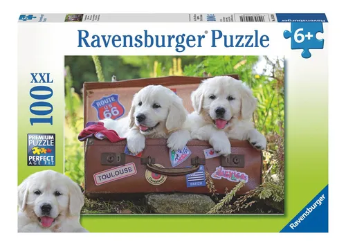 Puzzle XXL Cachorritos viajeros - 100 piezas