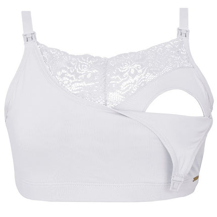 SOSTÉN DE LACTANCIA SEMI ENCAJE XXL BLANCO