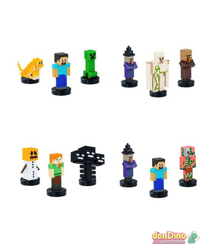 PACK DE 3 FIGURAS SURTIDAS TIMBRE MINECRAFT