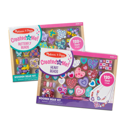 SET MOSTACILLASDE MADERA CORAZONES Y MARIPOSAS MELISSA AND DOUG