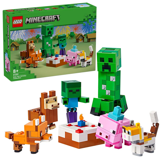 LEGO MINECRAFT FIESTA DE CUMPLEAÑOS DEL CERDO BEBÉ