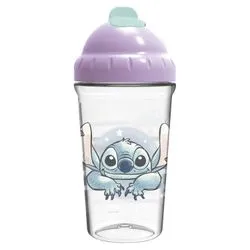 Vaso con bombilla flexible 295ml Stitch