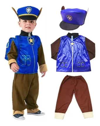 Paw Patrol - Disfraz Basico Chase Talla S