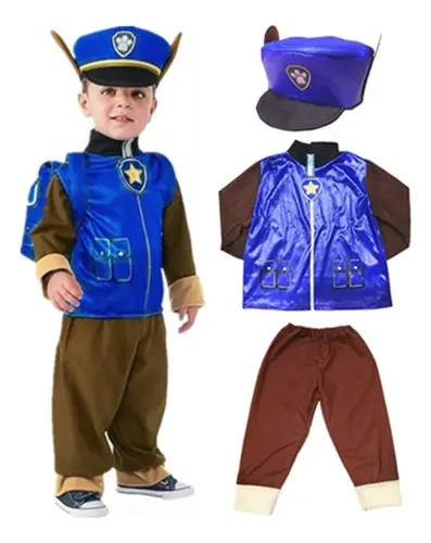 Paw Patrol - Disfraz Basico Chase Talla S