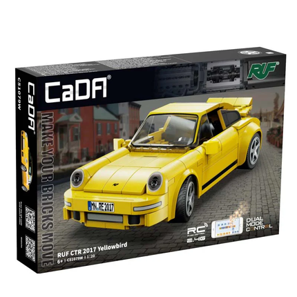 Auto Armable CADA 1:20  RUF CTR 2017 Yellowbird (Dual Control). 222 Piezas
