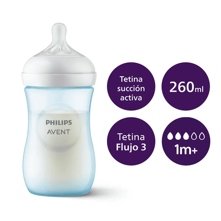 Mamadera Natural 3.0 260ml Azul