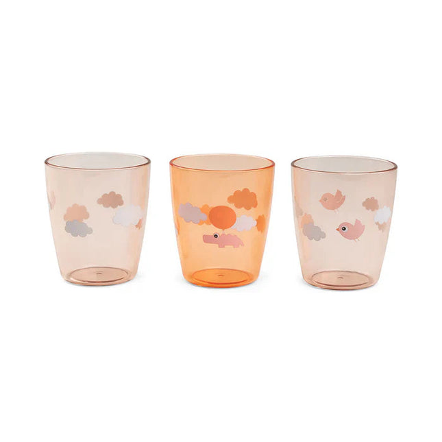 Set 3  mini vasos Yummy, naranjo