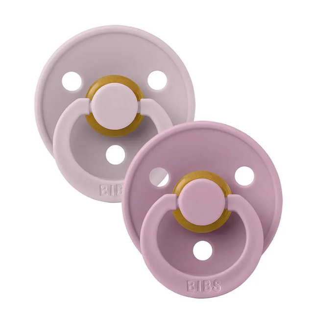 PACK 2 CHUPETES BIBS CAUCHO 0-6 MESES DUSKY LILAC / HEATHER