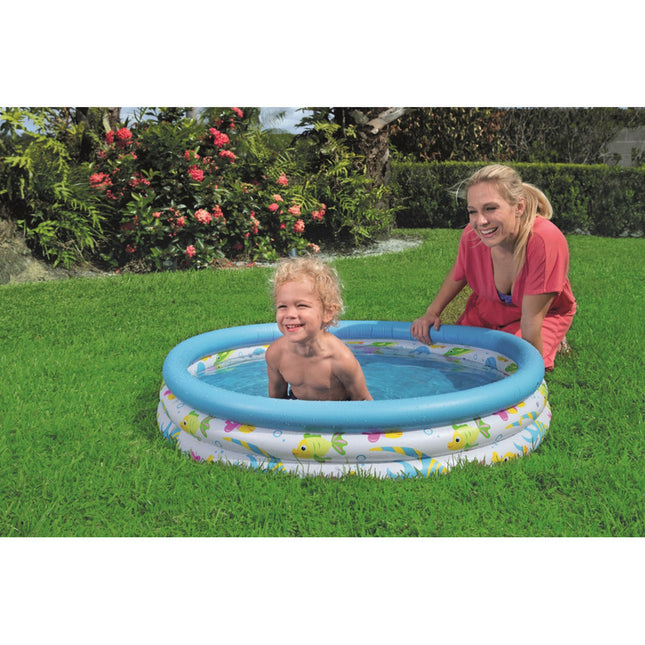 Piscina Inflable 3 anillos Corales 102 x 25 cm