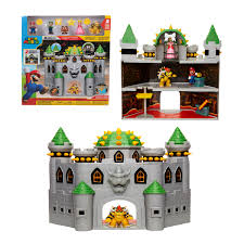 NINTENDO DELUXE BOWSER CASTLE PLAYSET W/ 4 EXTRA FIGS