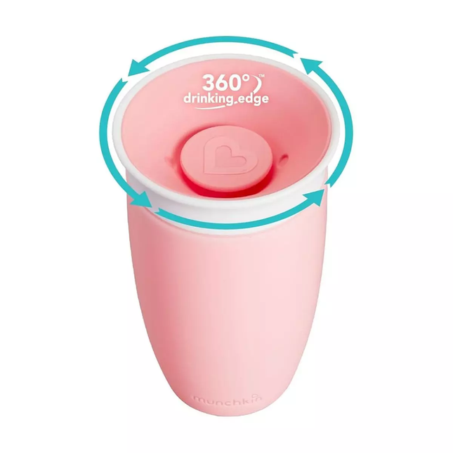 Vaso Antiderrame Miracle 360 Sippy 296Ml - Rosado