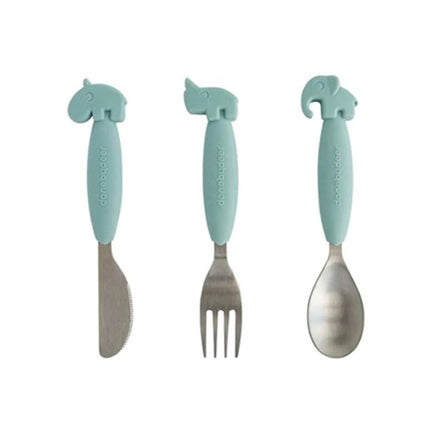 Set de Cubiertos Antideslizantes Azul