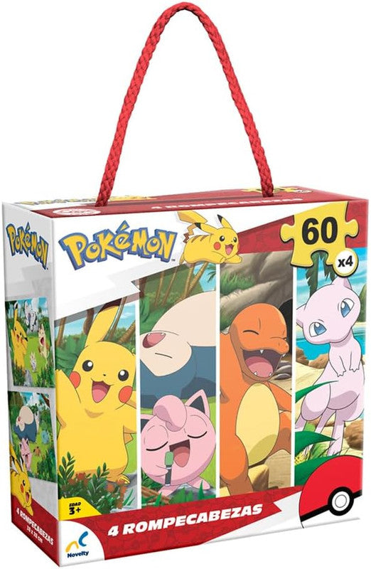 PUZZLE POKEMON 60 PZS 4 EN 1
