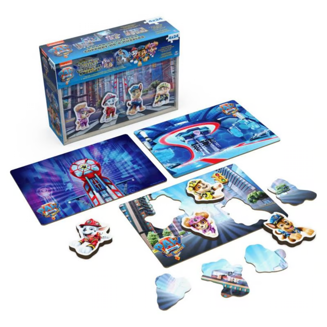 PAW PATROL 4 PUZZLES CON PERSONAJES