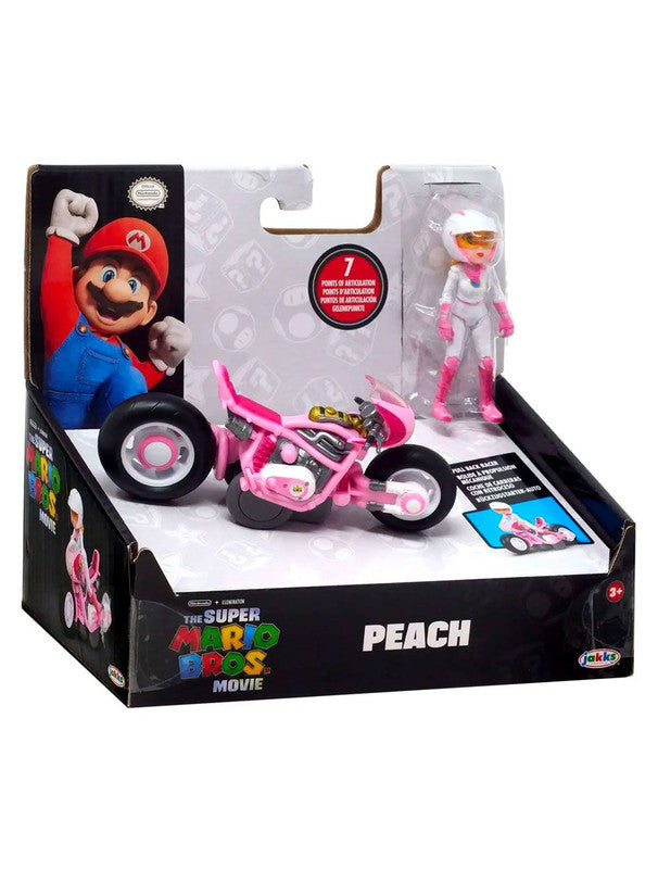 SUPER MARIO MOVIE 2.5 FIGURE W/ KART PEACH