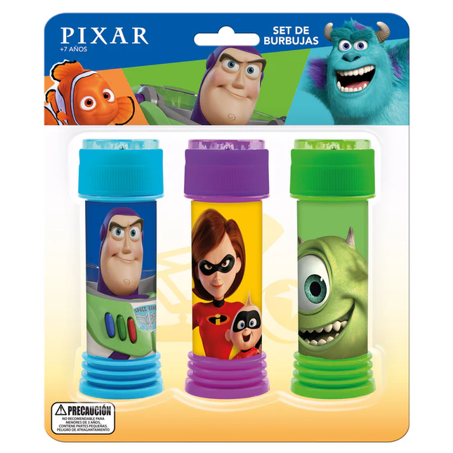 SET DE BURBUJAS C/ PERSONAJES PIXAR DISNEY