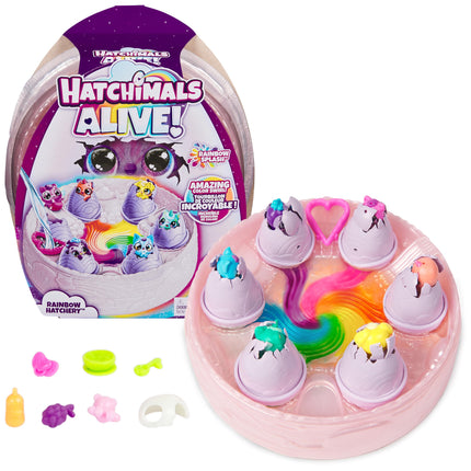 HATCHIMALS ALIVE PLAYSET CON 6 HUEVOS ARCOIRIS
