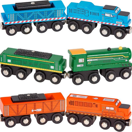 BA Battat Toy Wooden Locomotives y