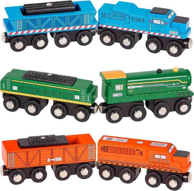 BA Battat Toy Wooden Locomotives y