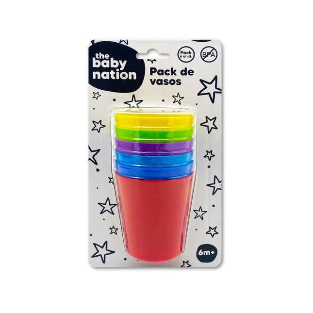 Set de 6 Vasos de Colores 1