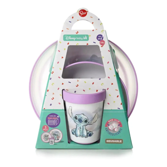 Set de 3 piezas con antideslizante Stitch