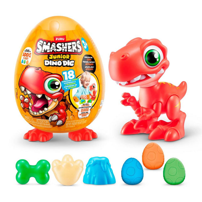HUEVO CON DINOSAURIO PARA EXCAVAR SMASHERS JUNIOR DE ZURU