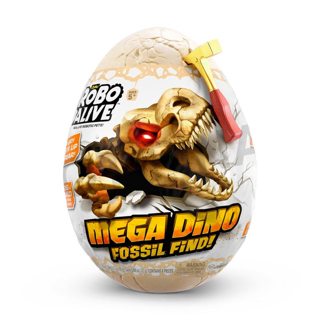 MEGA HUEVO ROBO ALIVE CON FÃ“SIL DE DINOSAURIO DE ZURU