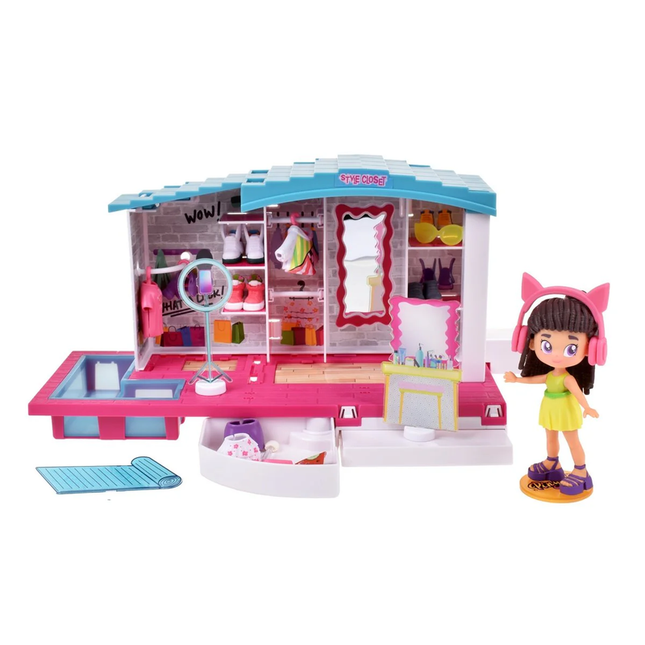 PLAYSET CLOSET ESTILOSO Y MUÑECA 11 CMS  PINYPON TOP